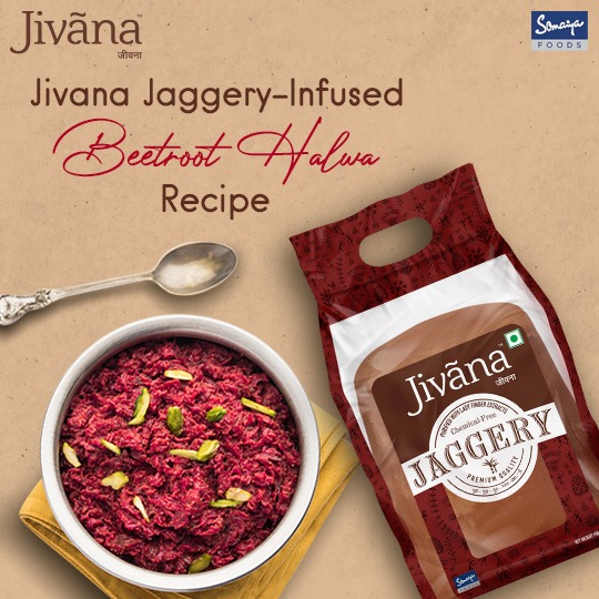 Beetroot Halwa with jivana jaggery